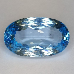 11.60ct Topazio Blu in Facetatto Ovale