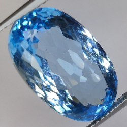 11.60ct Blue Topaz Oval Cut