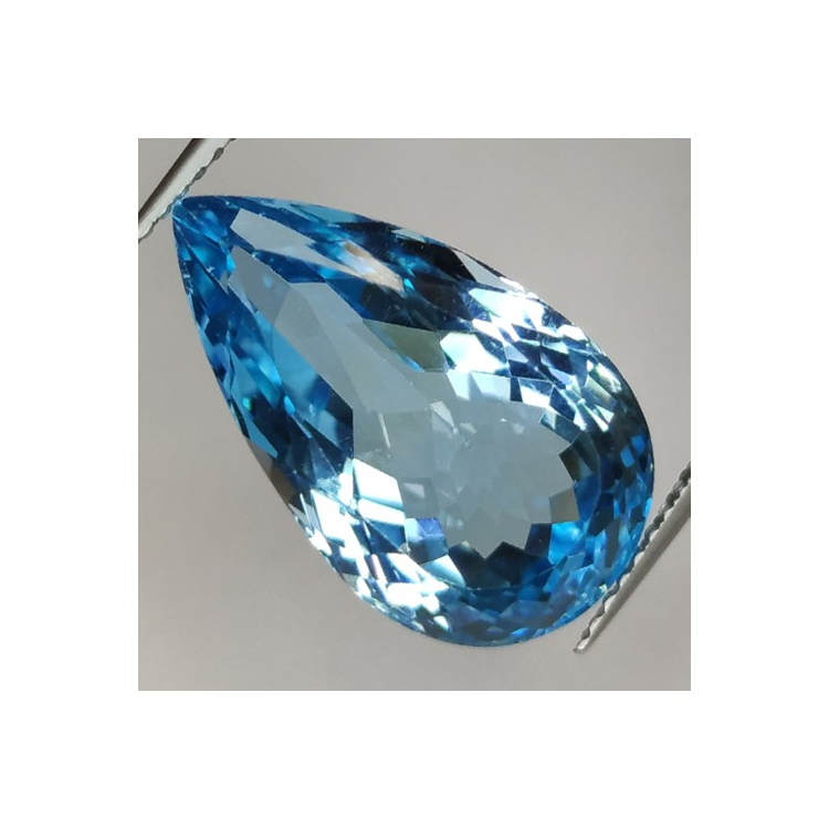 13.30ct Topazio Blu in Facetatto Goccia