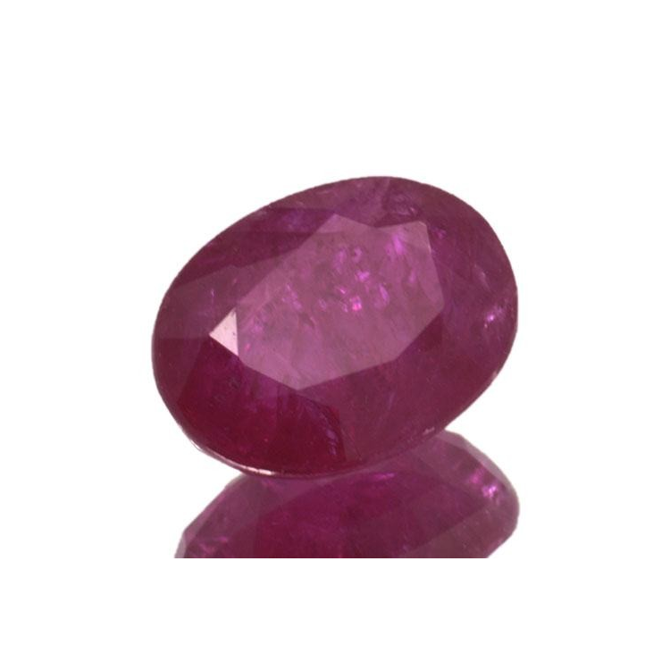 Rubino a taglio ovale da 1,27 ct, 7,10 x 5,20 mm