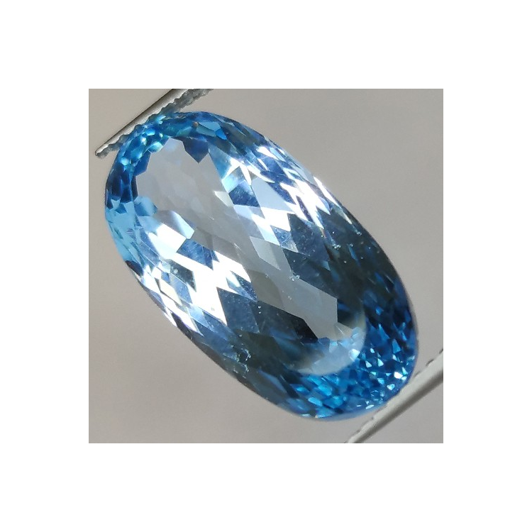 14.50ct Topacio Azul Talla Ovalada