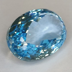 15.78ct Topacio Azul Talla Ovalada