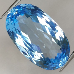 11.51ct Topacio Azul Talla Ovalada