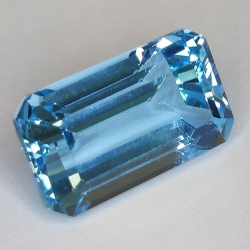 17.31ct Blau Topas Smaragd Schnitt