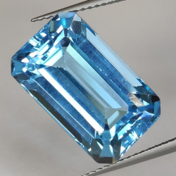 17.31ct Blue Topaz Emerald Cut