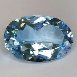 16.14ct Topaze Bleu Taille Ovale