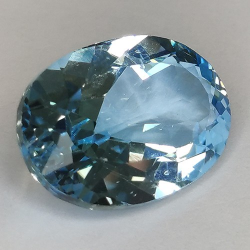 16.14ct Topaze Bleu Taille Ovale