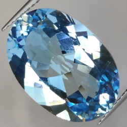 16.14ct Blue Topaz Oval Cut