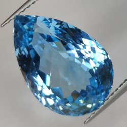 11.90ct Topaze Bleu Taille Poire