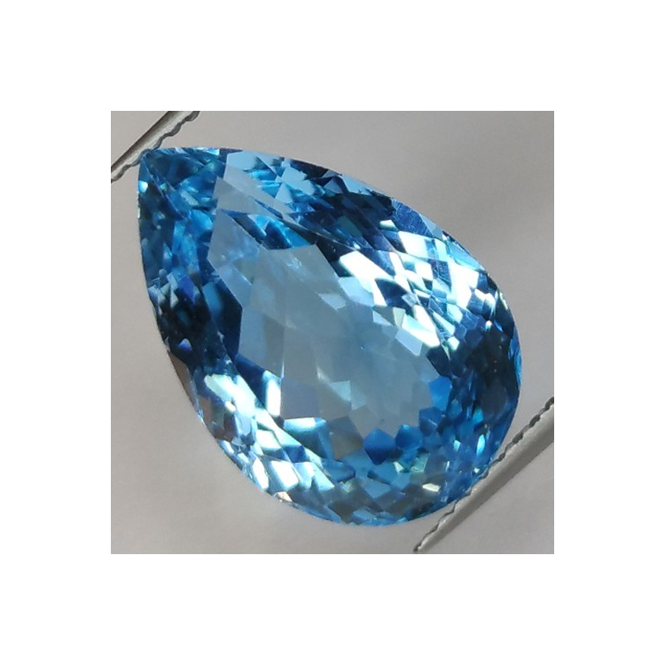 11.90ct Topazio Blu in Facetatto Goccia