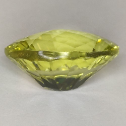 8.07ct Cuarzo Limón Talla Ovalada Cóncavo Damero