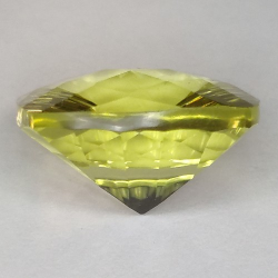 11.11ct Quartz Citron  Taille Coussin avec Concave Damier