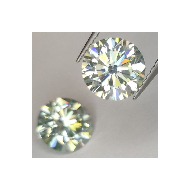 2.67ct Moissanita Talla Redonda 7mm aprox