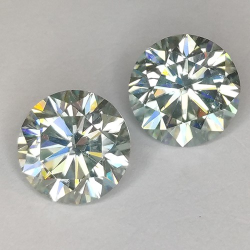 Taglio rotondo in moissanite da 2,67 ct, 7 mm circa