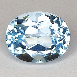 Edelstenen BLAUW TOPAAS en OVAAL SNIJWERK 4.92ct. 6x4mm. 10st.