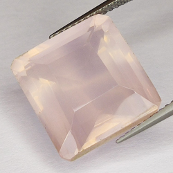 Gem gemstone ROSE QUARTZ OCTOGON CUT  12.53ct. 14x13mm.