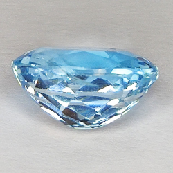 Gems gemstone BLUE TOPAZ FANTASY FACETED 3.12ct. 7X11mm.