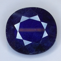 15.85ct Saphir Rempli de Verre Taille ovale 16.36x14.44mm