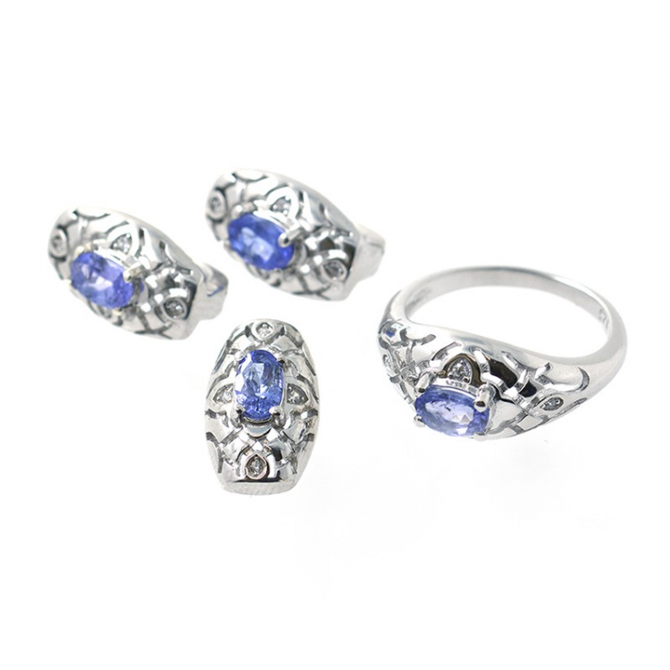 Set tanzanite e argento 925