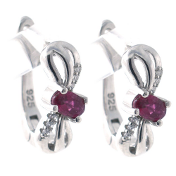 Tormalina rosa e set in argento 925