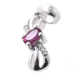 Conjunto de Turmalina Rosa y Plata 925