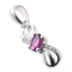 Ensemble Tourmaline Rose et Argent 925