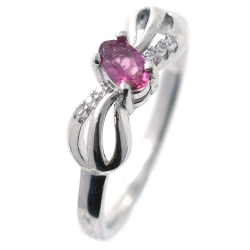 Ensemble Tourmaline Rose et Argent 925