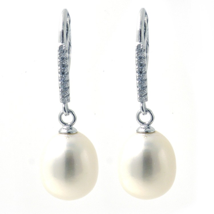 Boucles d'oreilles perle et argent 925