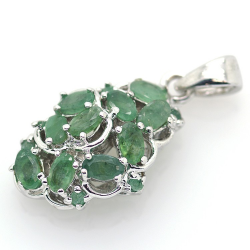 Emerald and Silver 925 Pendant