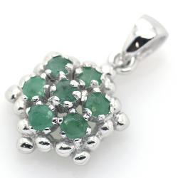 Emerald and Silver 925 Pendant