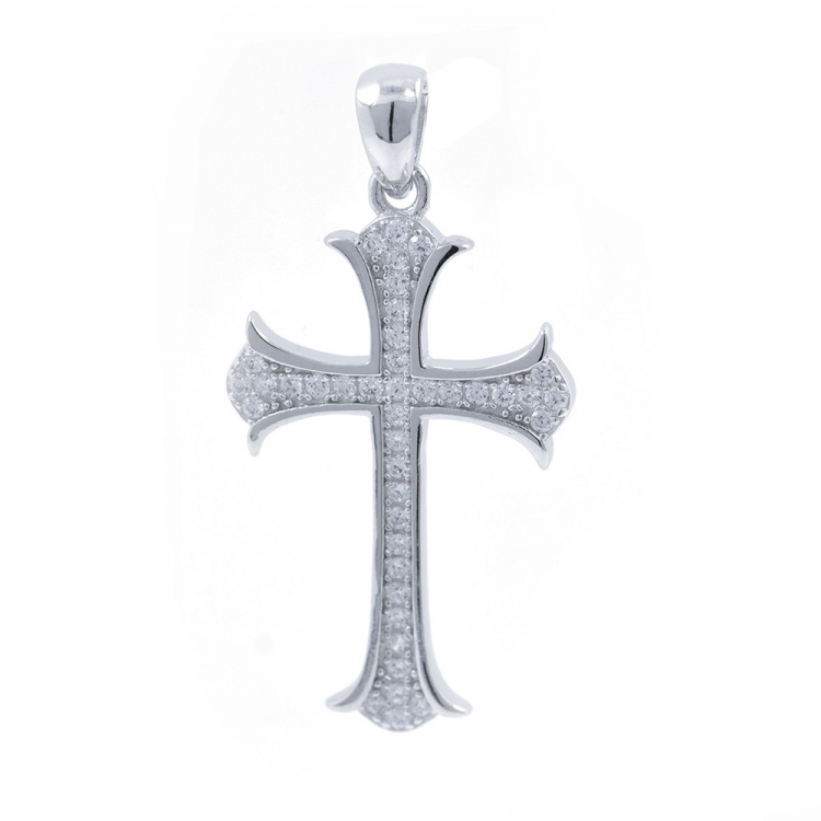 Zirconia Cross Pendant and 925 Silver