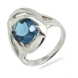 London Blue Topaz & 925 Sterling Silver Ring