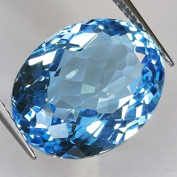 10.41ct Swiss Blue Topaz Oval Cut