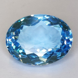 10.41ct Topaze Bleu Suisse Taille Ovale