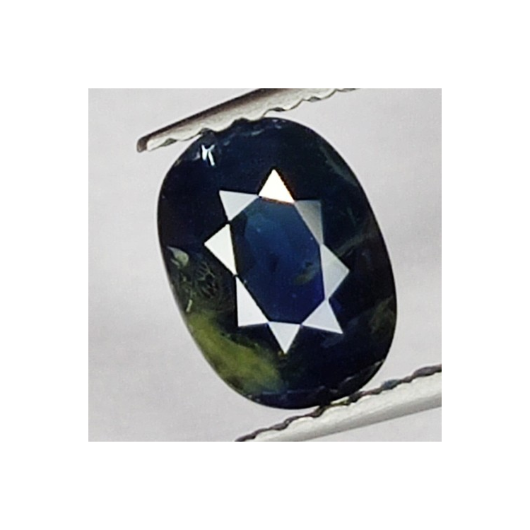 1,01 ct blauer Saphir im Ovalschliff 6,9 x 5,0 mm