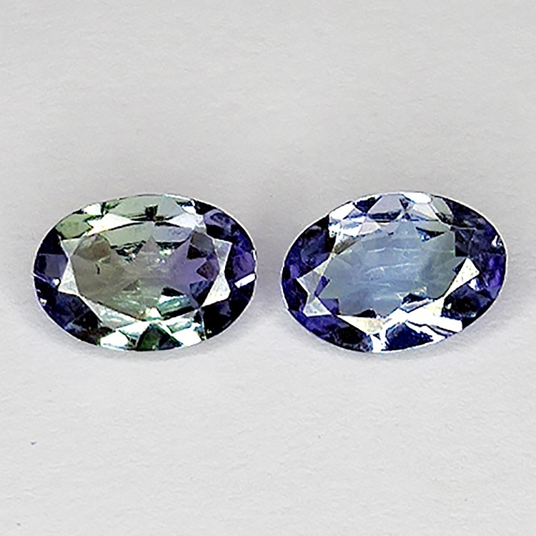 1.38ct Tanzanite Oval Cut 7x5mm 2 pcs