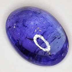 Cabochon ovale in tanzanite da 4,34 ct, 12 x 8 mm