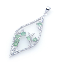 Emerald and Silver 925 Pendant