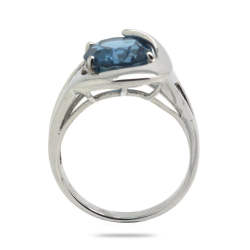 London Blue Topaz & 925 Sterling Silver Ring