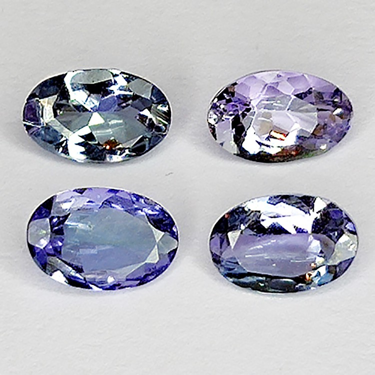 Tanzanite taglio ovale 6x4mm 1,73 ct 4 pz