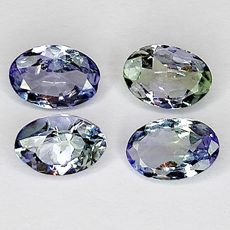 1.78ct Tanzanite oval cut 6x4mm 4 pcs