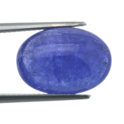 Tanzanite cabochon 10,94 ct taille ovale 16,30 x 11,55 mm