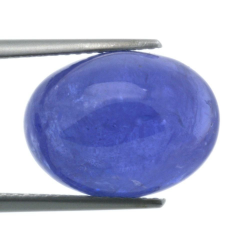 13,02 ct Tansanit-Cabochon im Ovalschliff, 14,78 x 10,94 mm