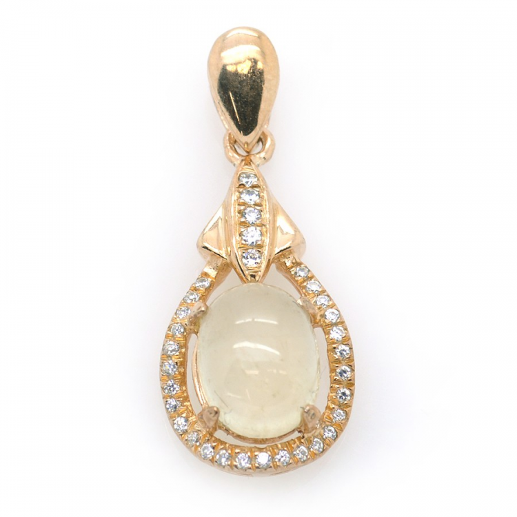 Pendente in Prehnite e Argento 925