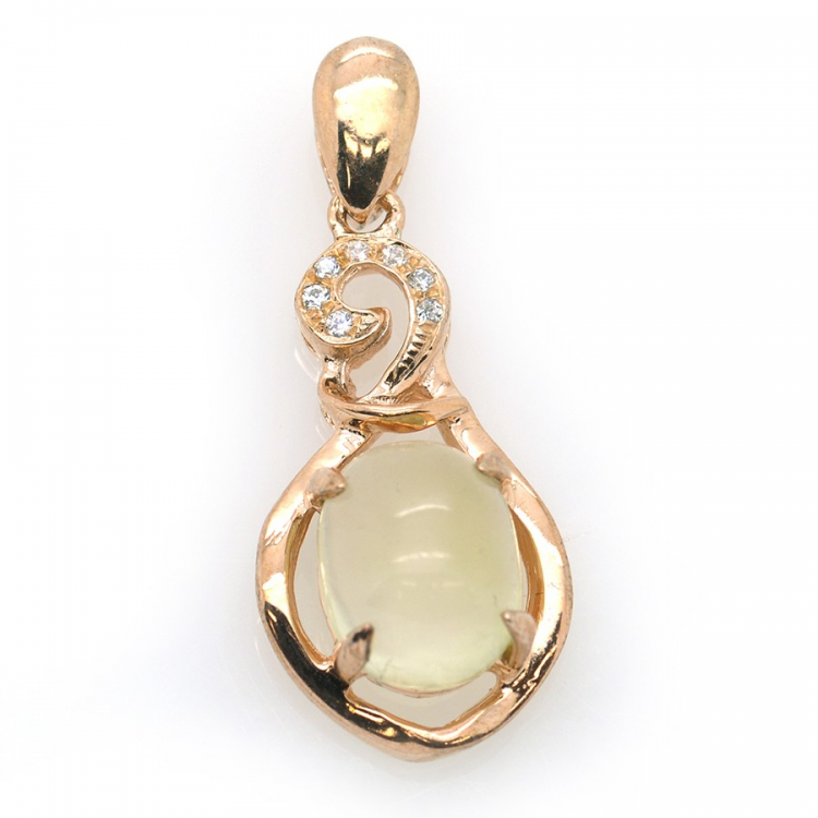 Pendente in Prehnite e Argento 925