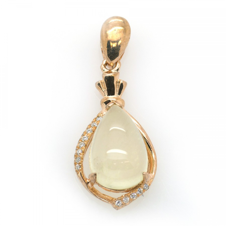 Pendente in Prehnite e Argento 925