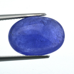 12,15 ct Tansanit-Cabochon im Ovalschliff, 16,99 x 11,86 mm