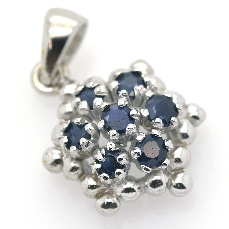 Sapphire and 925 Silver Pendant