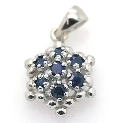 Sapphire and 925 Silver Pendant