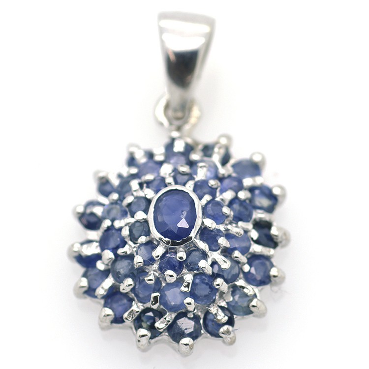 Sapphire and 925 Silver Pendant